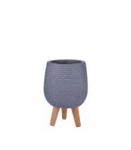 Ceramic Pot with Wooden Stand - Image 2